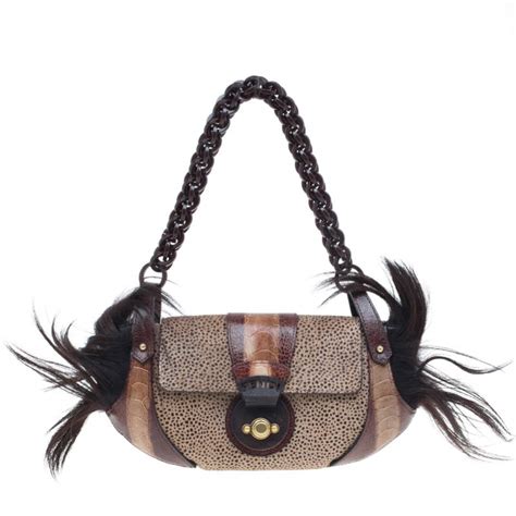 Fendi Pony Hair Bauletto Bag 